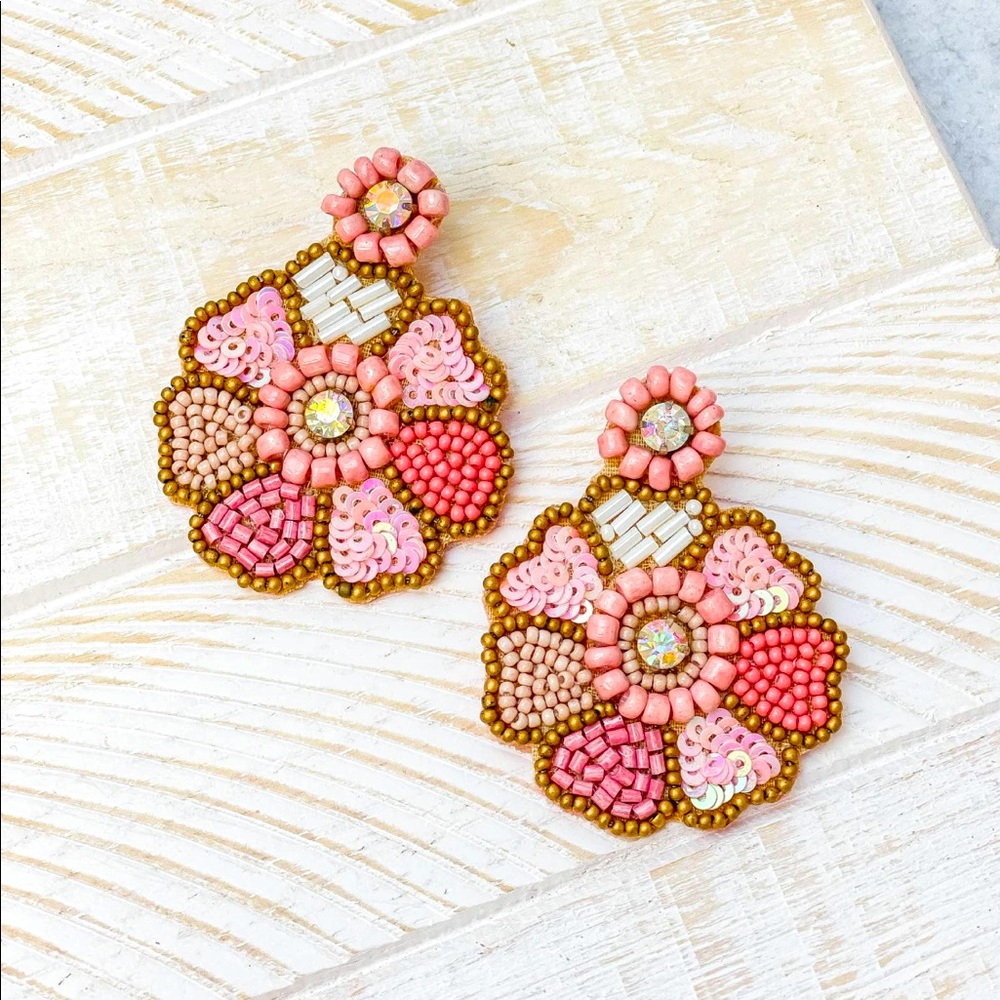 Flower beaded Earrings